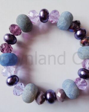 Purple Agate Kathy Stretch Bracelet 1