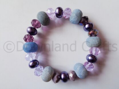 Purple Agate Kathy Stretch Bracelet 1