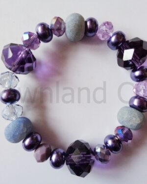 Purple Agate Kathy Stretch Bracelet 2