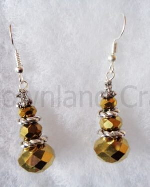 Gold Crystal Tree Earrings