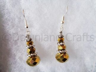 Gold Crystal Tree Earrings