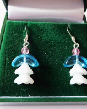 Blue Donna Angel Earrings