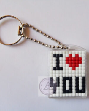 I Love You Mini Mosaic Keyring