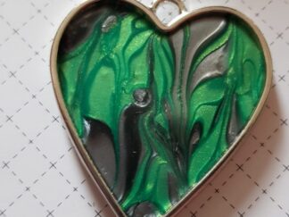 Green Marbled Heart Pendant