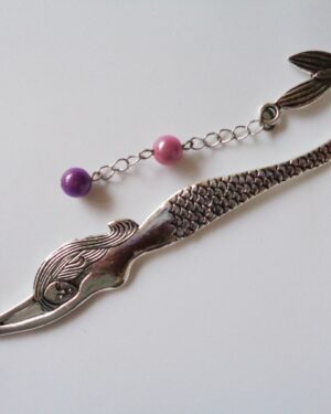Mermaid Bookmark Large Purple Round