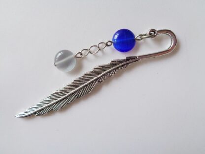 Feather Bookmark Small Blue Lentil