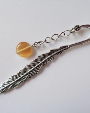 Feather Bookmark Small Pale Orange Lentil