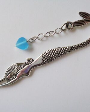Mermaid Bookmark Small Blue Heart