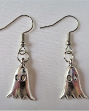 Halloween Earrings - Silver Ghosts