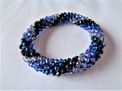 Crochet Spiral Bracelet - Blue