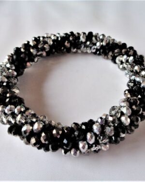 Crochet Spiral Bracelet - Jet