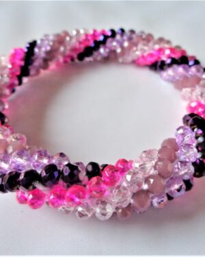 Crochet Spiral Bracelet - Purple