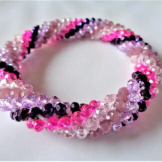 Crochet Spiral Bracelet - Purple
