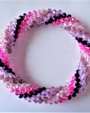 Crochet Spiral Bracelet – Purple