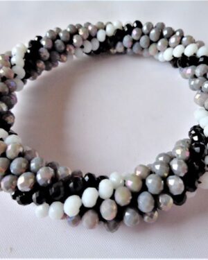 Crochet Spiral Bracelet - Grey