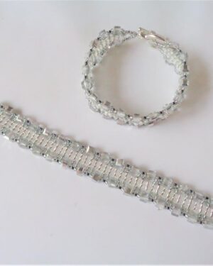 Crystal Cube Bracelet - Silver