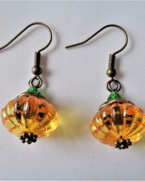 Halloween Earrings - Elegant Pumpkin