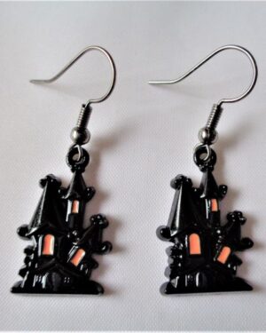 Halloween Earrings - Haunted House