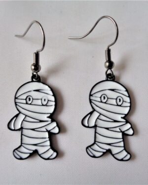 Halloween Earrings - Mummy.