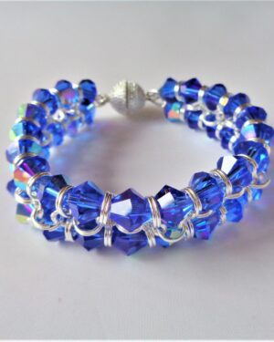 Crystal Chainmaille Bracelet - Blue