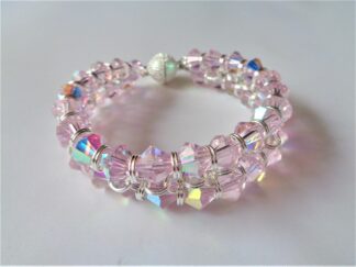 Crystal Chainmaille Bracelet - Pink