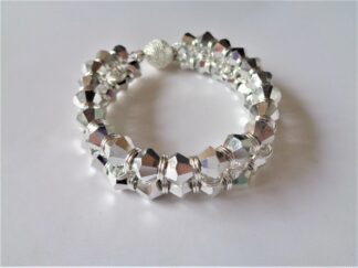 Crystal Chainmaille Bracelet - Silver