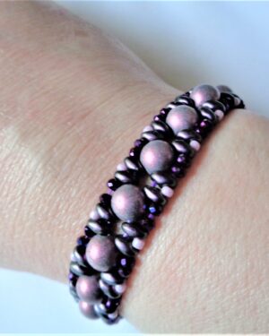Lily Multirow Bracelet – Purple