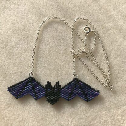 Beryl Bat Necklace Purple