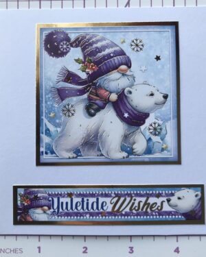 5" Purple Gnome Card