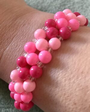 Ombré Glass Bracelet Pink